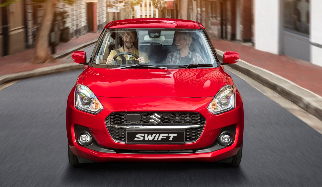 Suzuki Swift driver and passenger enjoy brilliant vision for city driving