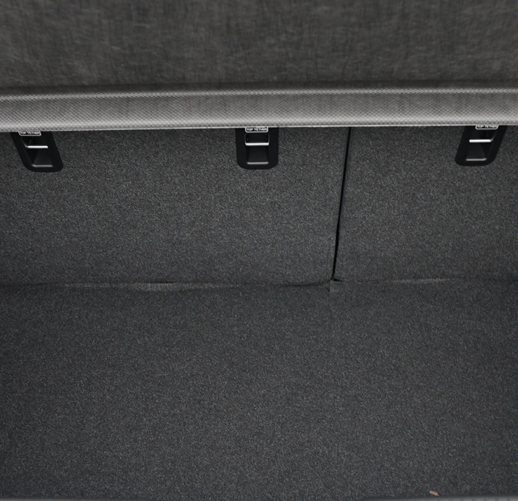 The interior of the Swift's boot with 60:40 split folding rear seats