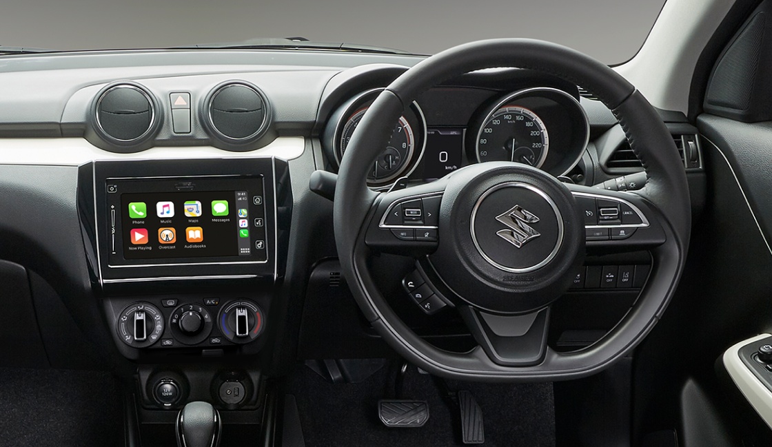 Suzuki Swift ultra-modern dash features intuitive controls on steering wheel