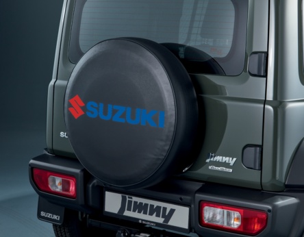 Spare Tyre Cover, Soft (Black, Logo in Blue/Red)